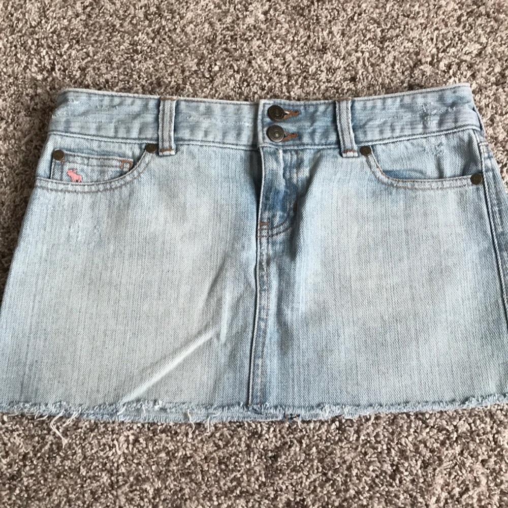 abercrombie jean skirt